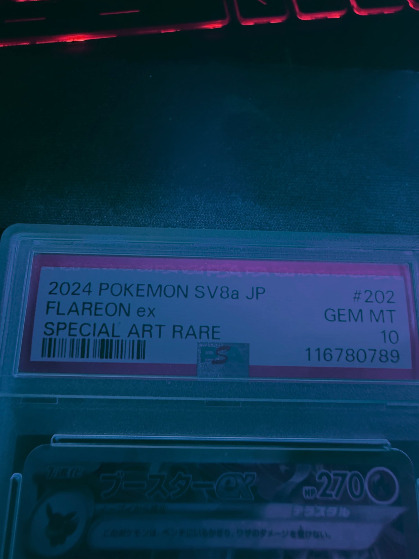 black light 2024 POKEMON JAPANESE SV8a-TERASTAL FEST ex #202 FLAREON ex SPECIAL ART RARE #116780789