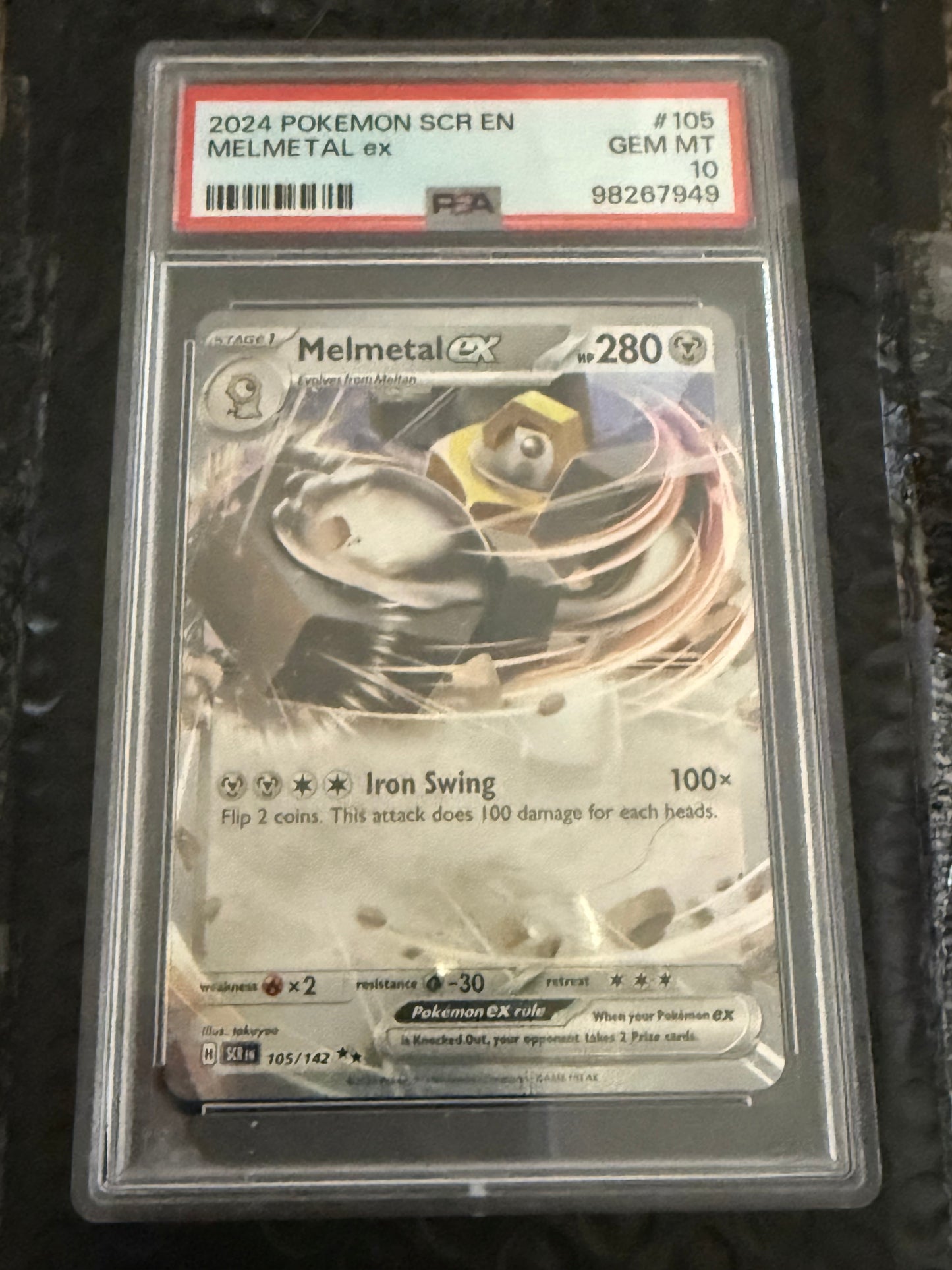 2024 POKEMON SCR EN-STELLAR CROWN #105 MELMETAL EX PSA 10