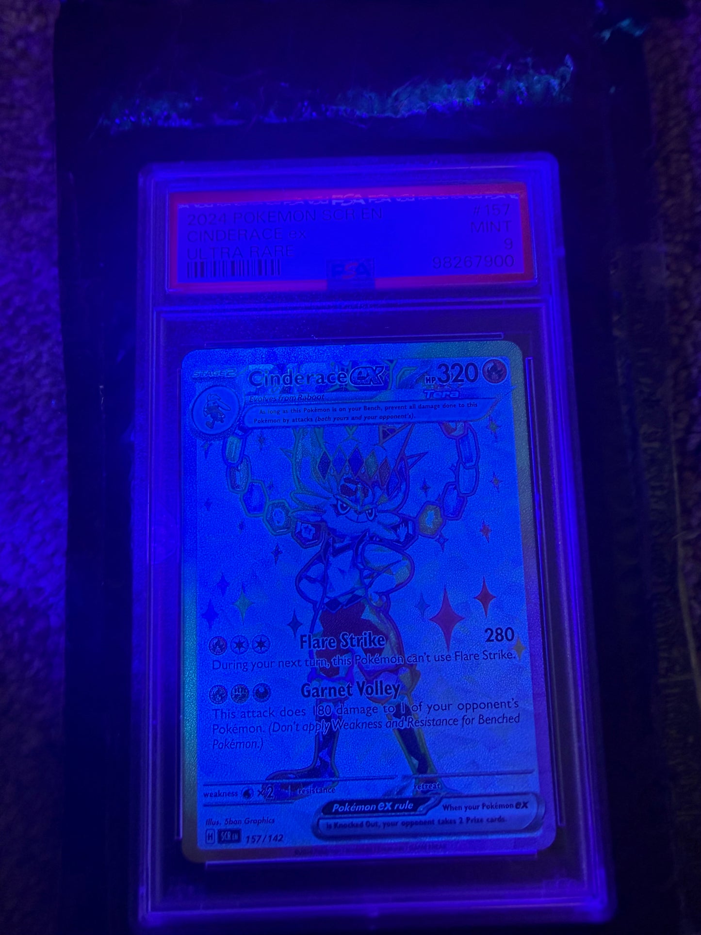 2024 POKEMON SCR EN-STELLAR CROWN ULTRA RARE #157 CINDERACE EX PSA 9