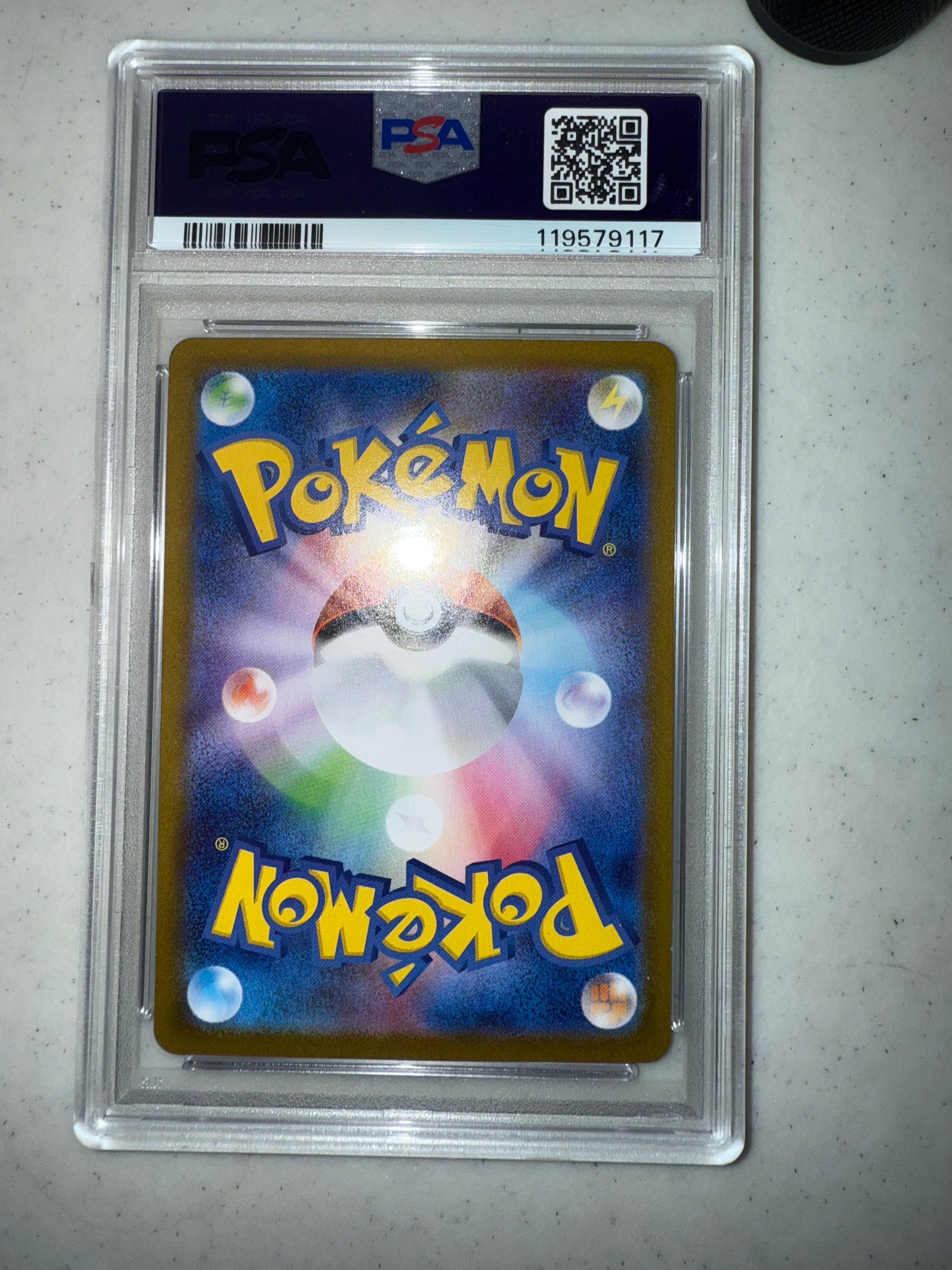 irl back of 2025 POKEMON JAPANESE SV10-GLORY OF TEAM ROCKET #103 ROCKET'S WOBBUFFET ART RARE #119579117 PSA 10